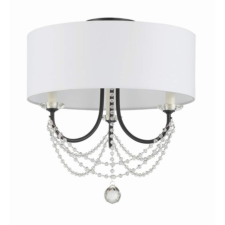 Image 3 Delilah 3 Light Matte Black Ceiling Mount more views
