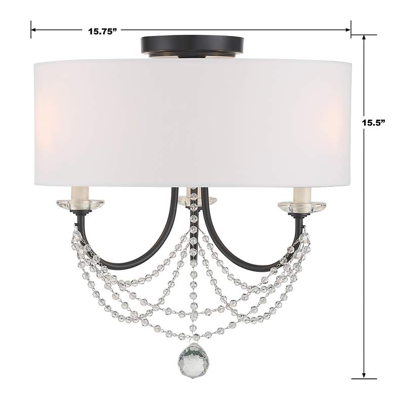 Image 5 Delilah 3 Light Matte Black Ceiling Mount more views