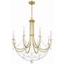 1_Delilah 31 1/2" Wide Aged Brass 8-Light Chandelier