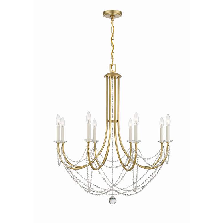Image 2 Delilah 31 1/2" Wide Aged Brass 8-Light Chandelier more views