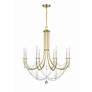 2_Delilah 31 1/2" Wide Aged Brass 8-Light Chandelier more views