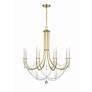 3_Delilah 31 1/2" Wide Aged Brass 8-Light Chandelier more views