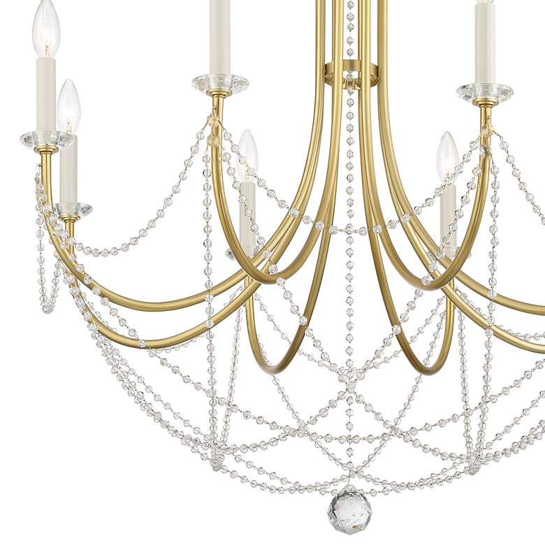 Image 4 Delilah 31 1/2" Wide Aged Brass 8-Light Chandelier more views