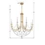 5_Delilah 31 1/2" Wide Aged Brass 8-Light Chandelier more views