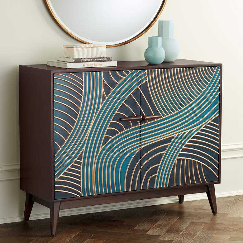 Image 2 Delilah 43 1/4" Wide Multicolor 2-Door Accent Chest