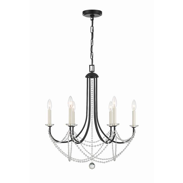 Image 4 Delilah 6 Light Matte Black Chandelier more views