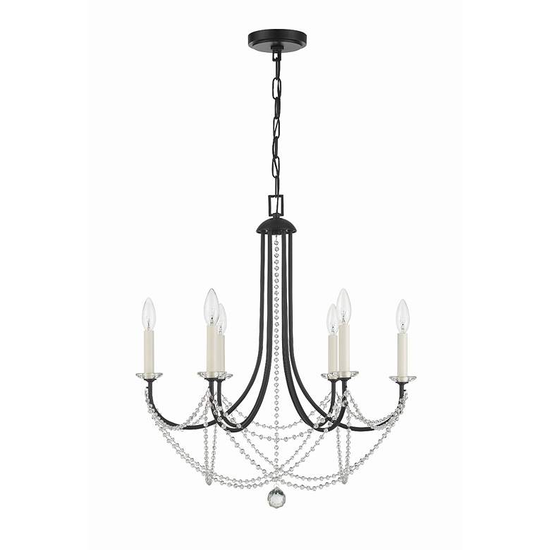 Image 5 Delilah 6 Light Matte Black Chandelier more views