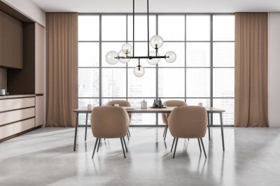 Image 2 Delilah 7-Light 40"W Chandelier in Black/Clear Glass more views