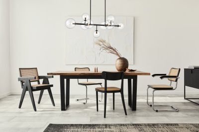 Image 3 Delilah 9-Light 51"W Chandelier in Black/Clear Glass more views