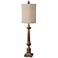 Delilah Aged Copper Oversize Candlestick Buffet Lamp