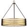 Dell 34 1/2 " Wide Gold and Bronze 5-Light Modern Luxe Drum Pendant