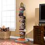 1_Dellenby Spine 16" Wide Silver 11-Shelf Book Tower Shelf