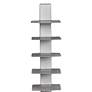 3_Dellenby Spine 16" Wide Silver 11-Shelf Book Tower Shelf more views