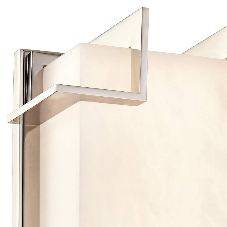 Image 2 Delmar 14 3/4" High Polished Nickel LED Wall Sconce more views