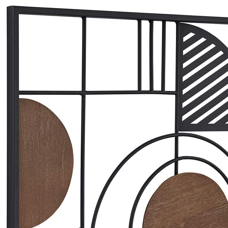 Image 3 Delmar 39 1/2" High Black Brown Rectangular Metal Wall Art more views