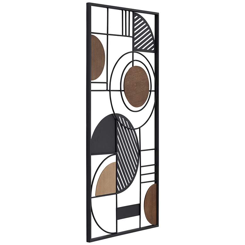 Image 5 Delmar 39 1/2" High Black Brown Rectangular Metal Wall Art more views
