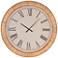 Delores Natural Rattan 34 1/2" Round Wall Clock