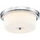 Delphi 12 3/4"W Chrome and White Glass 2-Light Ceiling Light