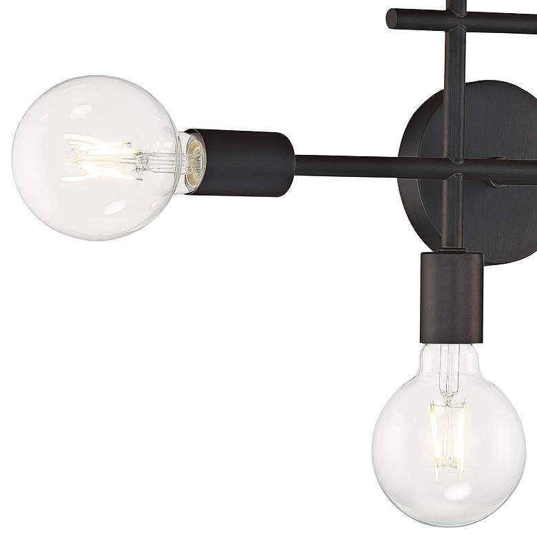Image 2 Delphi 22 1/2" Wide Black 4-Light Vanity Bath Light more views