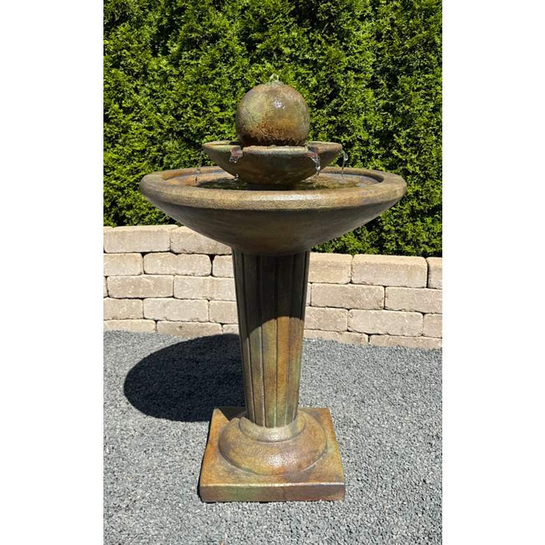 Image 1 Delphi 41"H Relic Nebbia Outdoor LED Floor Fountain