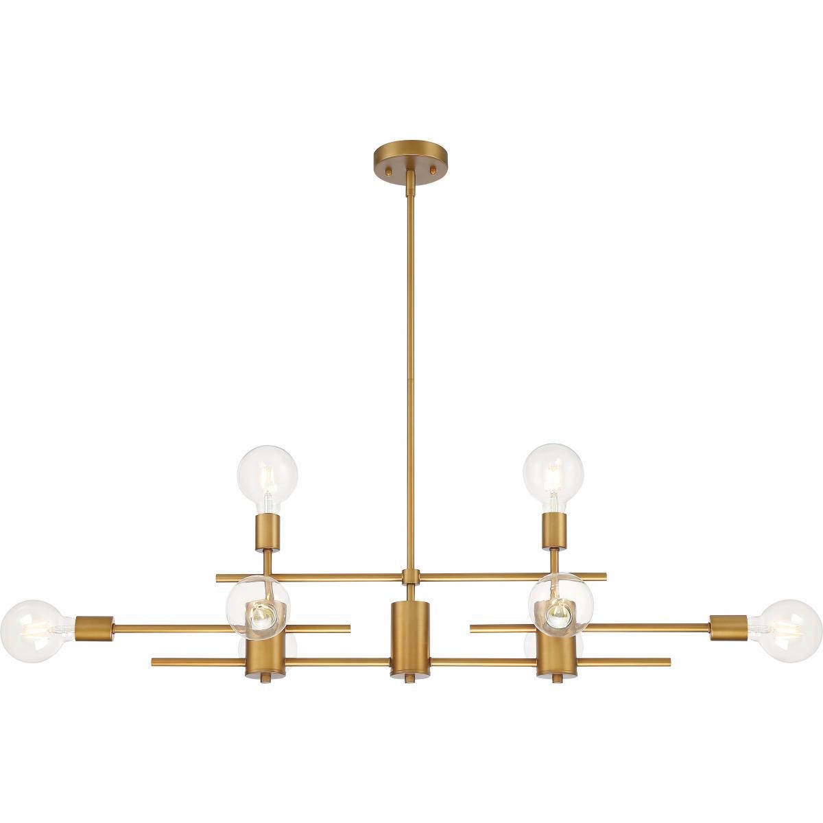 Image 2 Delphi; 8 Light; Island Pendant Fixture; Aged Gold Finish more views