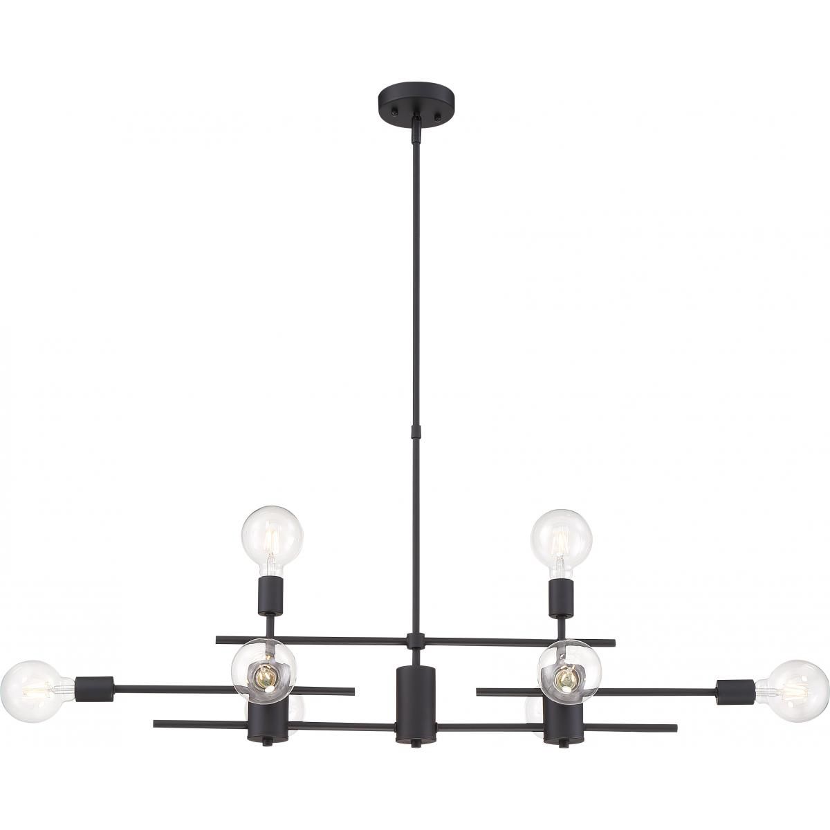 Image 2 Delphi; 8 Light; Island Pendant Fixture; Black Finish more views