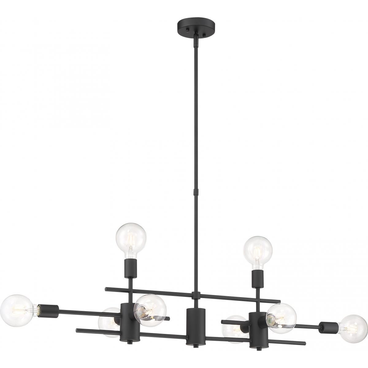 Image 3 Delphi; 8 Light; Island Pendant Fixture; Black Finish more views