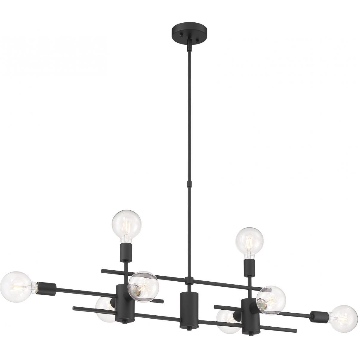 Image 4 Delphi; 8 Light; Island Pendant Fixture; Black Finish more views