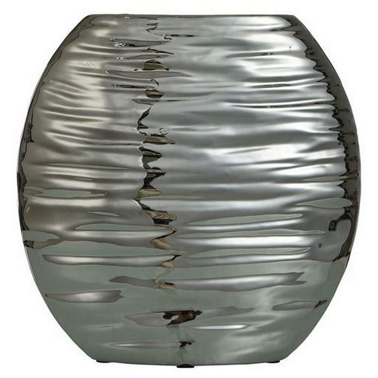 Image 1 Delphi Short Chrome Ceramic Vase