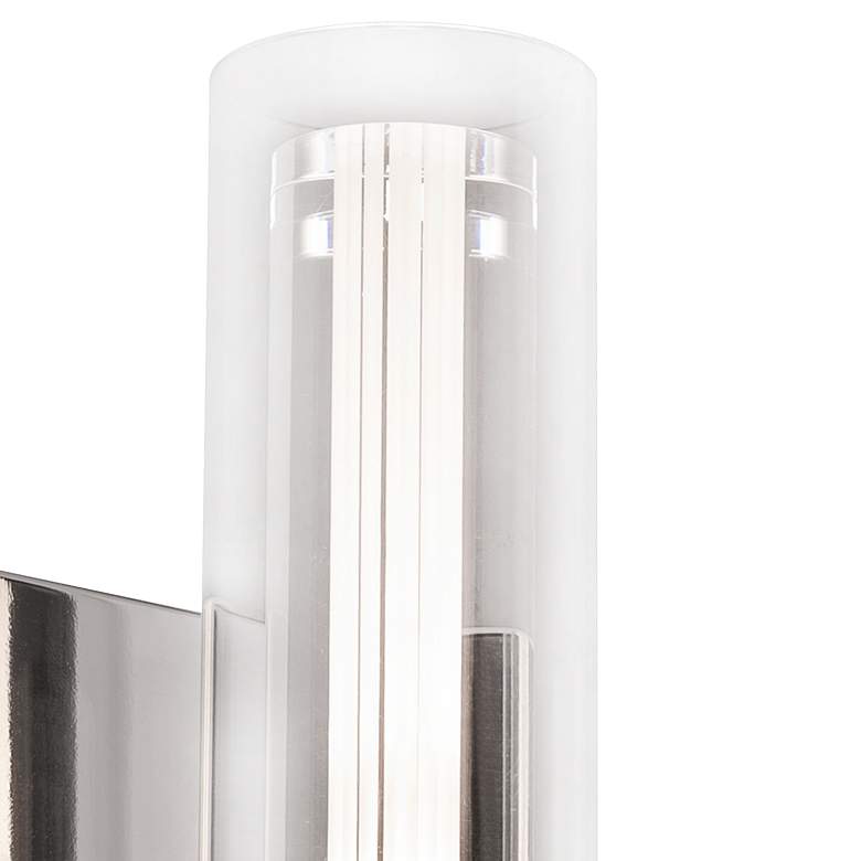 Image 3 Delphia 8" High Polished Chrome Metal LED Wall Sconce more views