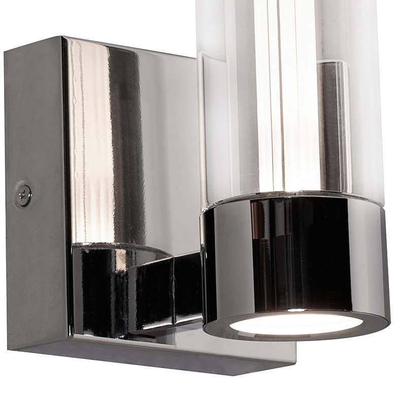 Image 4 Delphia 8" High Polished Chrome Metal LED Wall Sconce more views
