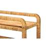3_Delphine 33 1/2" Wide Natural Brown Rattan Kitchen Cart more views