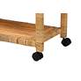 4_Delphine 33 1/2" Wide Natural Brown Rattan Kitchen Cart more views