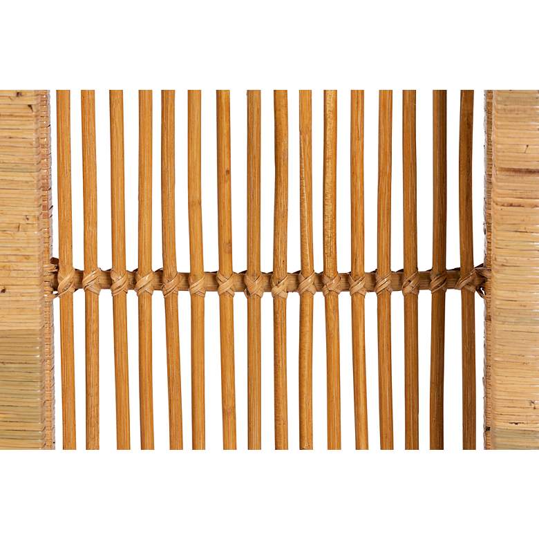Image 5 Delphine 33 1/2" Wide Natural Brown Rattan Kitchen Cart more views