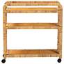 6_Delphine 33 1/2" Wide Natural Brown Rattan Kitchen Cart more views