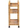 7_Delphine 33 1/2" Wide Natural Brown Rattan Kitchen Cart more views