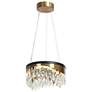 2_Delphinium 11 3/4" Wide Brass and Black LED Mini Chandelier