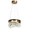 Delphinium 11 3/4" Wide Brass and Black LED Mini Chandelier