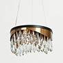 1_Delphinium 11 3/4" Wide Brass and Black LED Mini Chandelier
