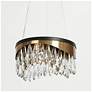 3_Delphinium 11 3/4" Wide Brass and Black LED Mini Chandelier more views