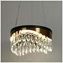 4_Delphinium 11 3/4" Wide Brass and Black LED Mini Chandelier more views