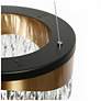6_Delphinium 11 3/4" Wide Brass and Black LED Mini Chandelier more views