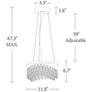 Delphinium 11 3/4" Wide Brass and Black LED Mini Chandelier