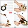 Delphinium 11 3/4" Wide Brass and Black LED Mini Chandelier