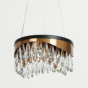 Delphinium 11 3/4" Wide Brass and Black LED Mini Chandelier