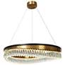 1_Delphinium 31 1/2"W Glam Brass and Crystal LED Chandelier