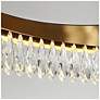3_Delphinium 31 1/2"W Glam Brass and Crystal LED Chandelier more views