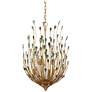 1_Delphos 19 1/2" Wide Gold and Turquoise 6-Light Chandelier