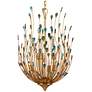 2_Delphos 19 1/2" Wide Gold and Turquoise 6-Light Chandelier more views