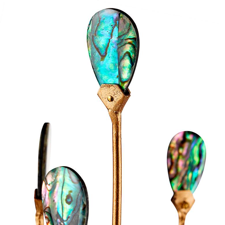 Image 3 Delphos 19 1/2" Wide Gold and Turquoise 6-Light Chandelier more views